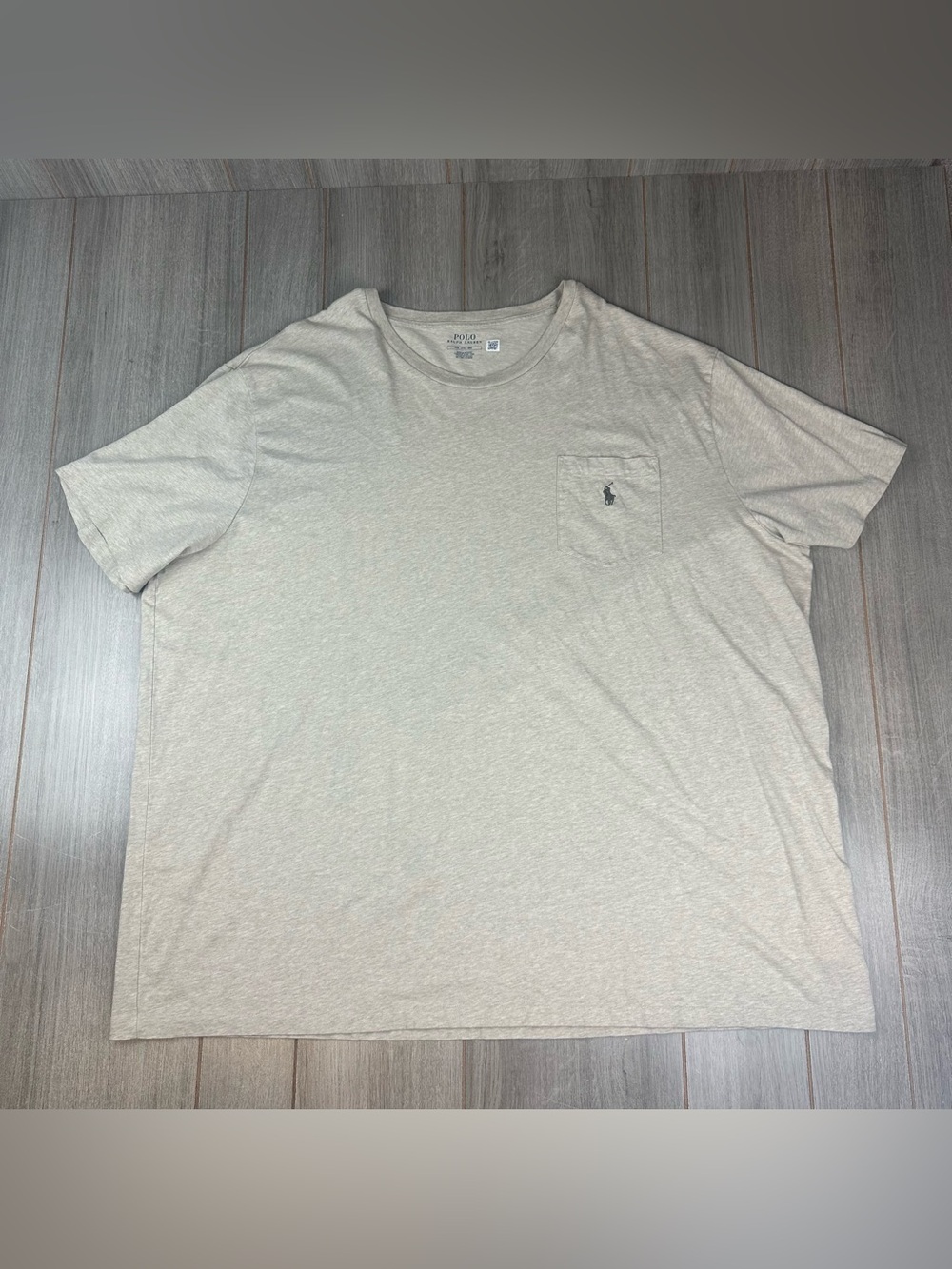 Polo Ralph Lauren Pocket T-Shirt Mens 4XB XXXXL BIG Oatmeal Cream Beige Tan